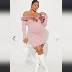 Fashion Nova Alexis Sweater Mini Dress - Mauve